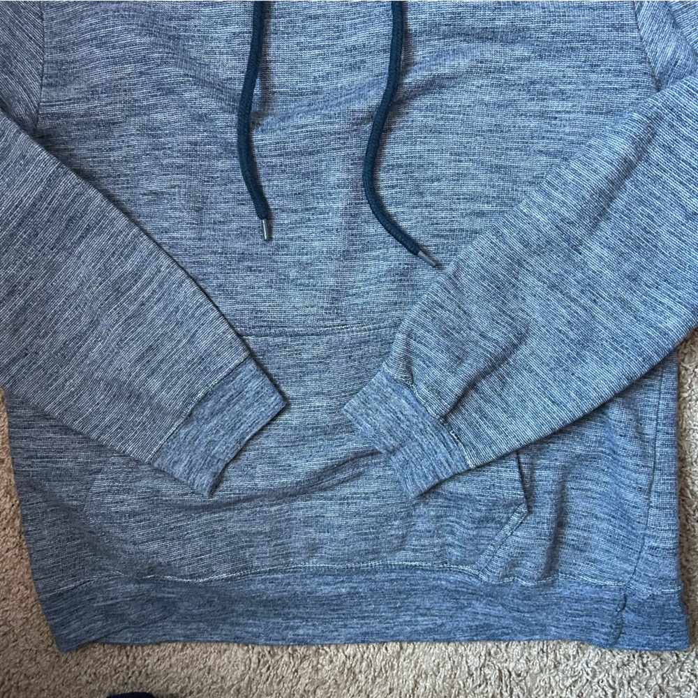 Men’s Super Massive Heather Blue Fleece Hoodie Sweater Sweater Size Medium |D68 - Picture 5 of 9
